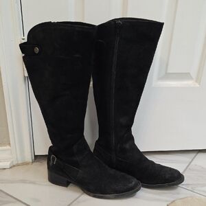 BORN Black SUEDE Tall Bootssz 7.5